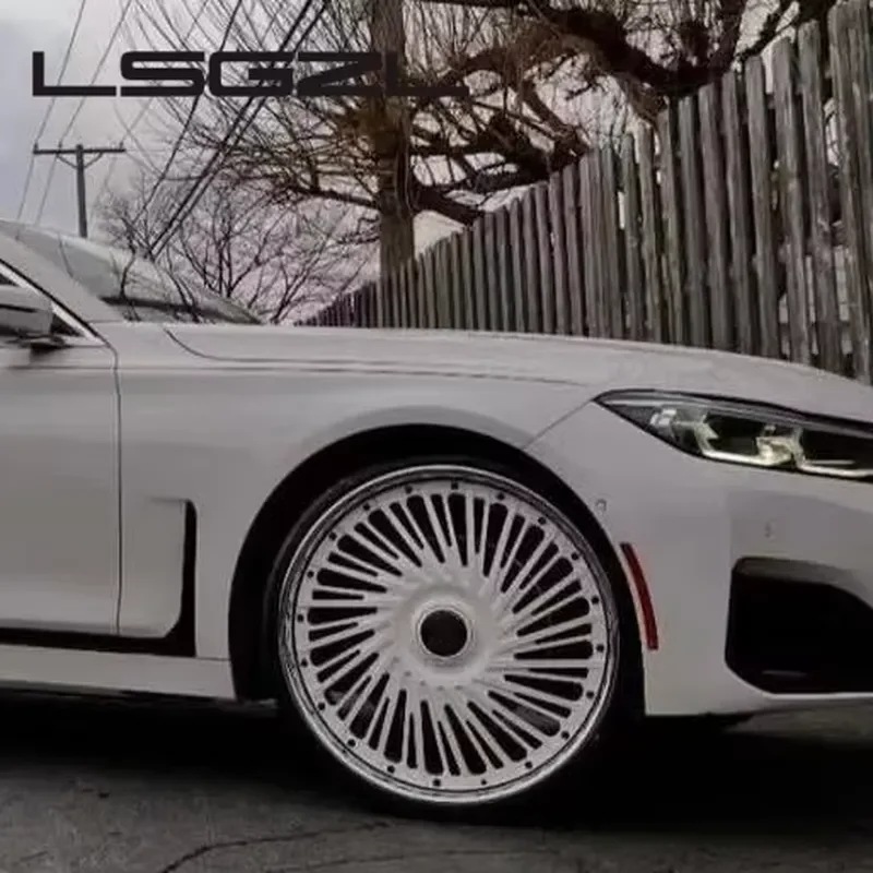 i LSGZL for Custom Forged Aluminum Alloy Wheel Deep Dish Car Concave Rim 18-22 Inch Spoke Wire Wheels for Truck