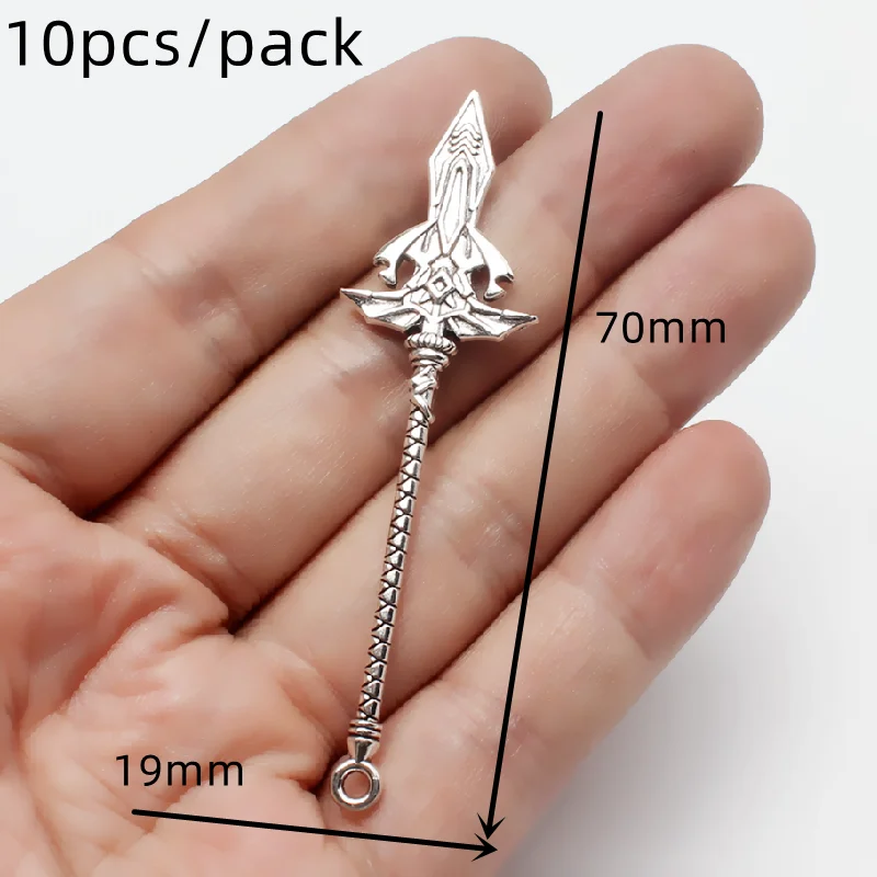 1pack Mix Cold Weapons 18 Style Knife Gun Sword Hammer Stick Glamour Alloy Pendant DIY Charms Jewelry Crafts Gift Making A400