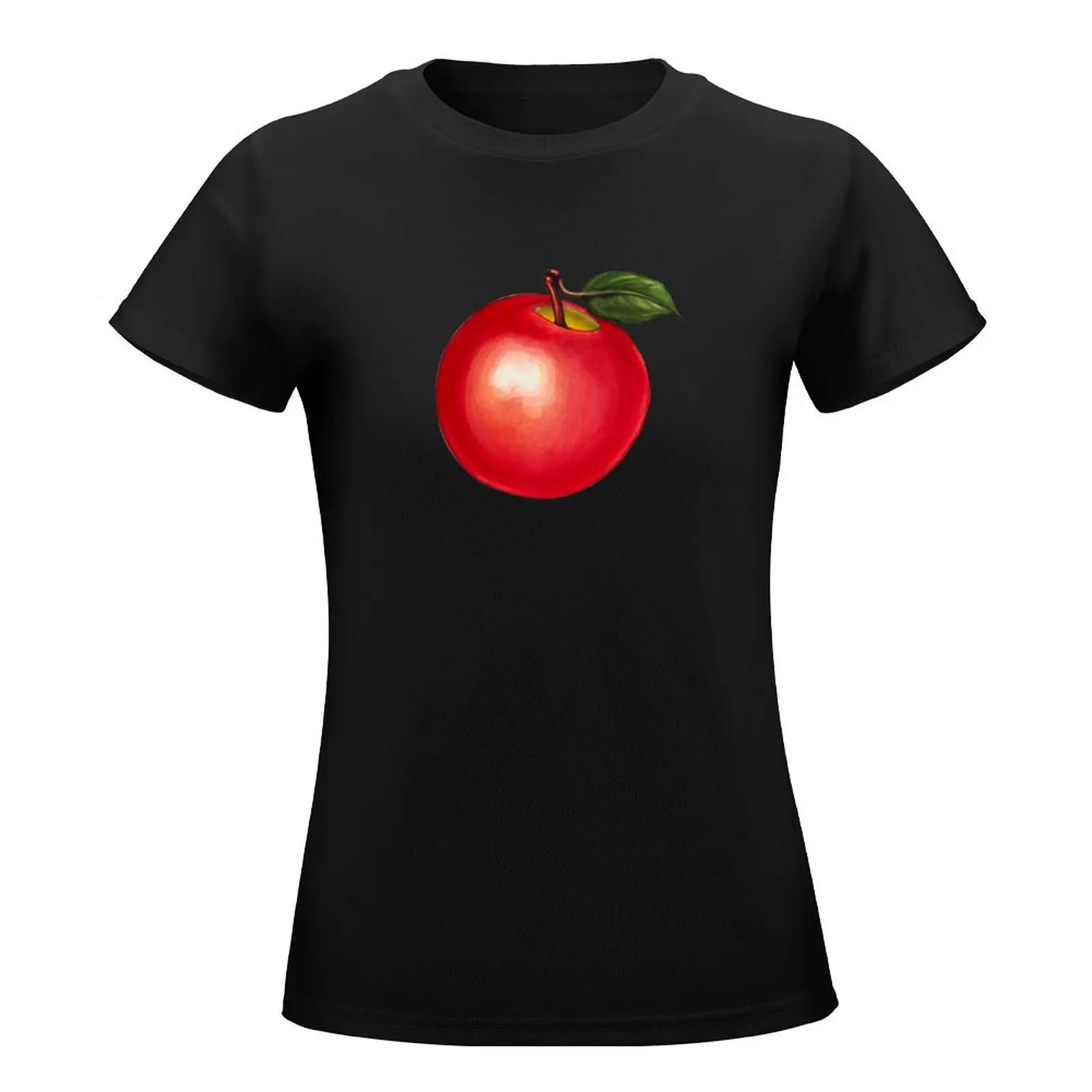 Apple Pattern - Yellow T-Shirt sports fans shirts graphic tees lady clothes blacks Women's tops