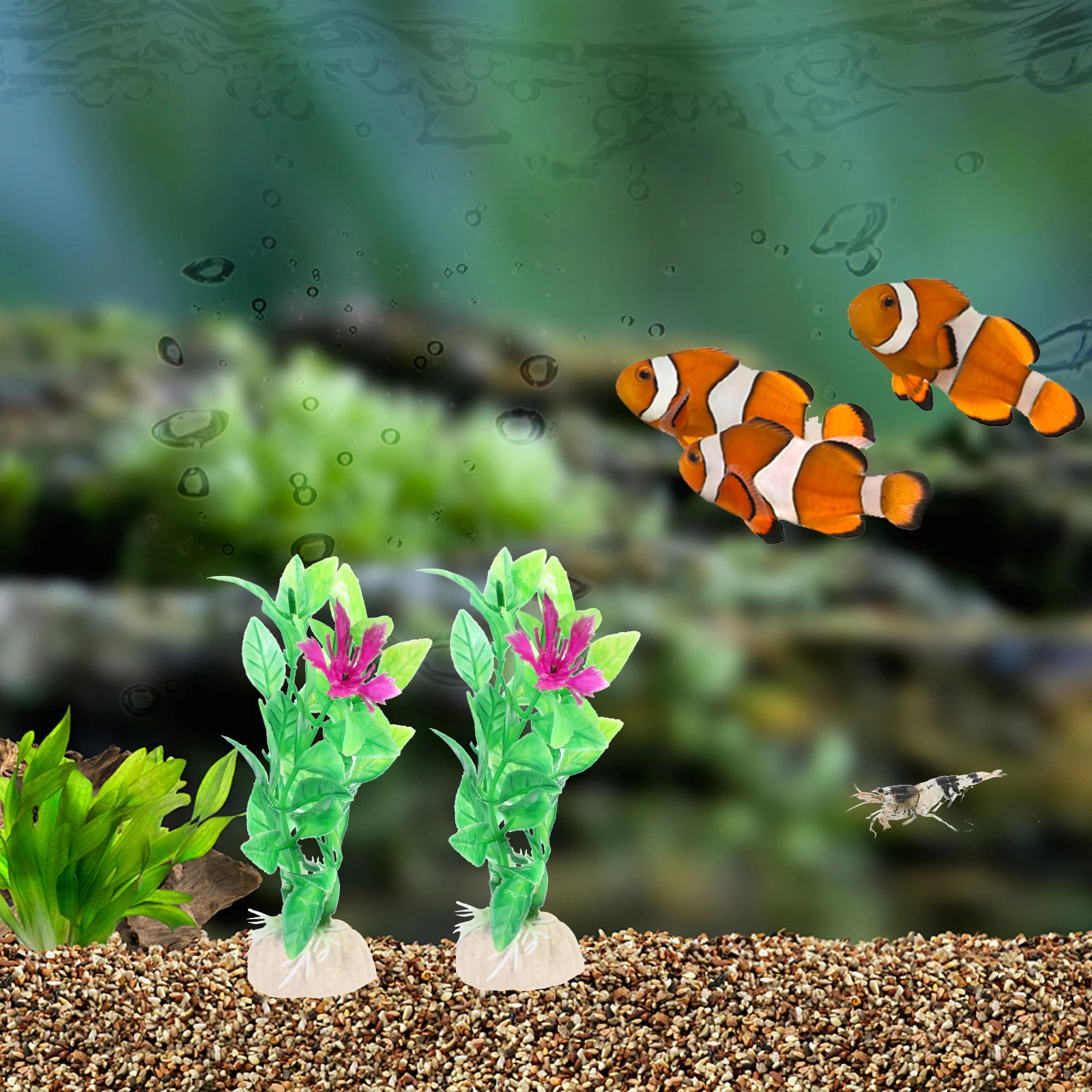 

20 Pcs Accessories Artificial Water Plants Aquatic Decoration Pvc Fake Aquarium