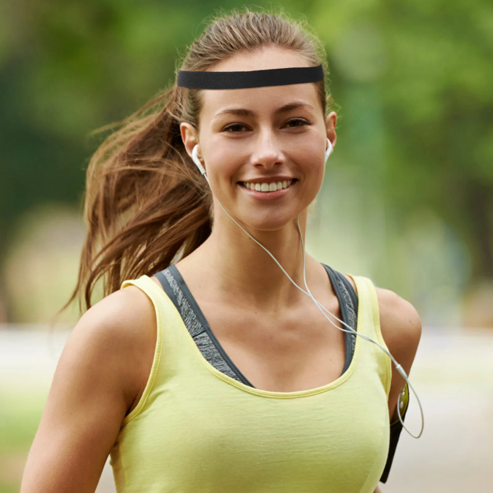 2 szt. Unisexowe sportowe opaski na głowę Elastyczne opaski przeciwpotne Antypoślizgowe do ćwiczeń Biegania Jogi Fitness Opaski do włosów Biała opaska męska