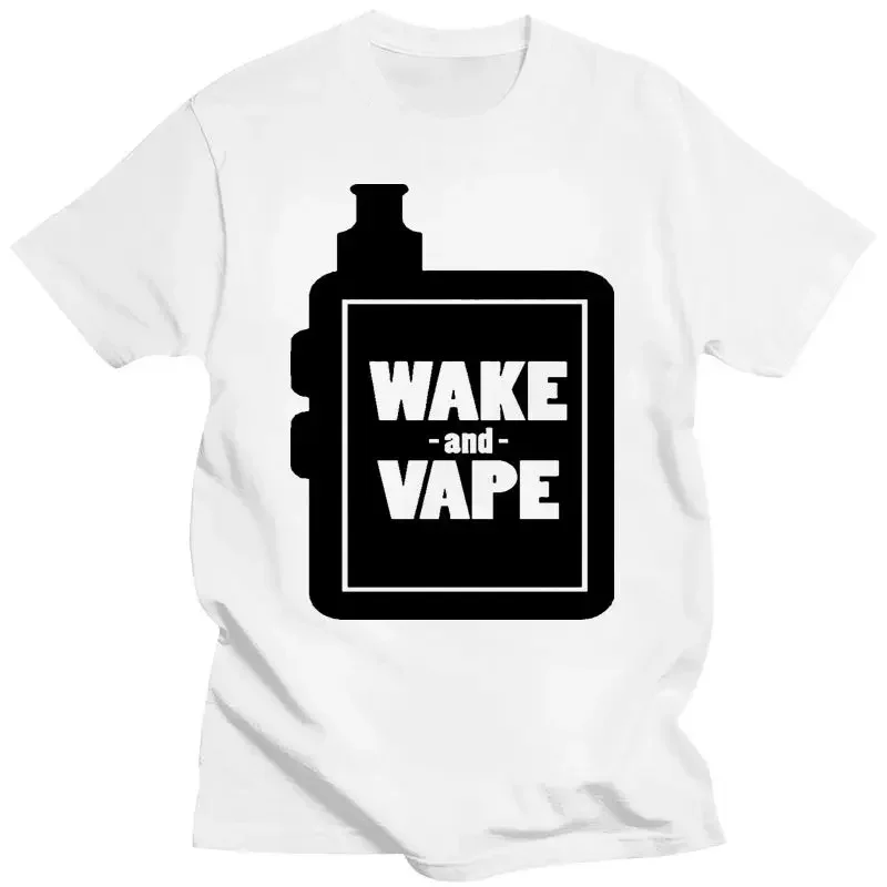 2024 Arrival Male Tees new in tops & tees Casual Boy t Tops Discounts Men Summer New Wake and Vape for Vaporizer Lovers T-Shirt