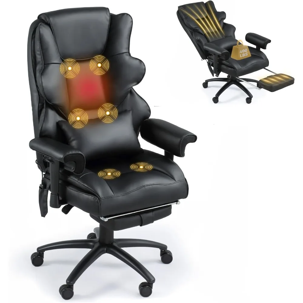 Executive Office Chair, 6-Point Massage with Heating Function