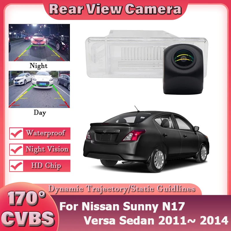 

170° For Nissan Sunny N17 Versa Sedan 2011 2012 2013 2014 Reversing Rear View Camera parking HD Night Vision high quality camera