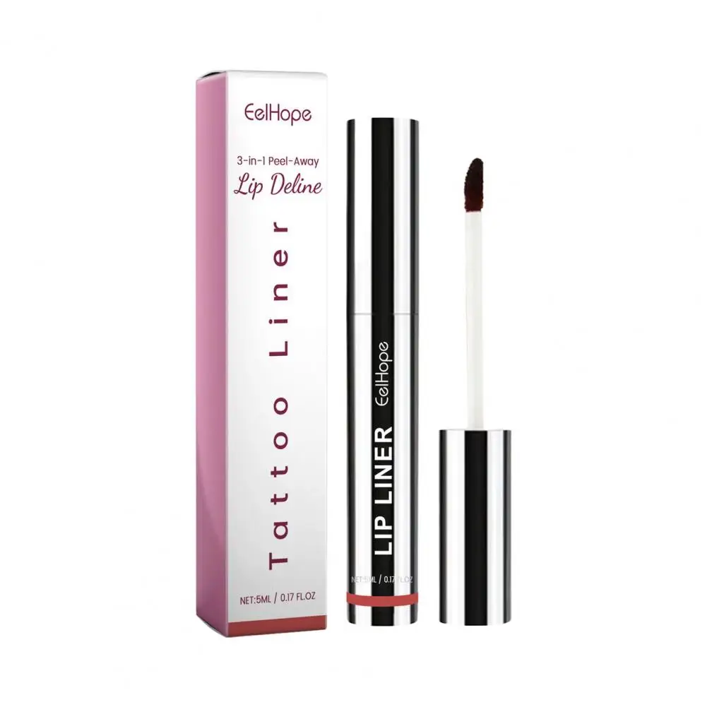 Peel-away Lip Liner Long Lasting Peel-off Lip Liner with Highly Pigmented Stain Waterproof Plump Lip Tattoo for Women Makeup