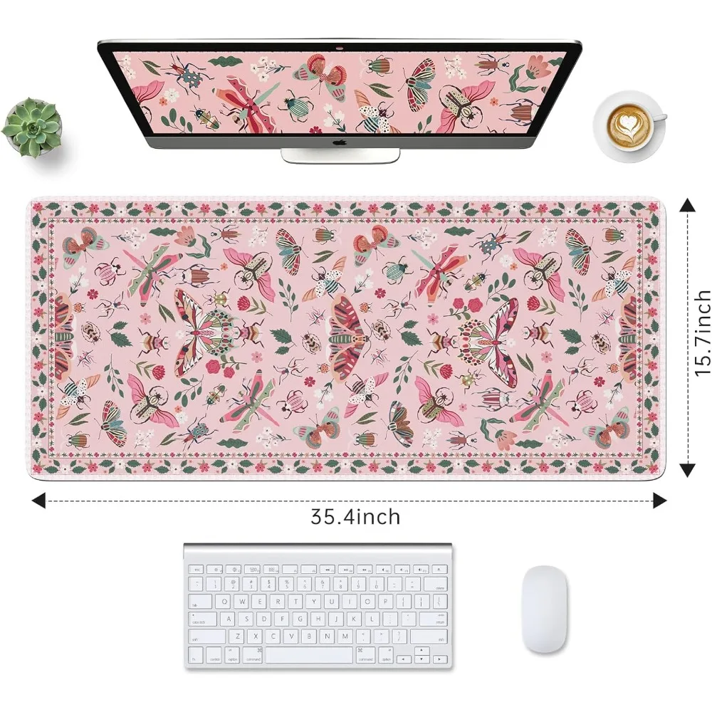 The pink mouse pad with rubber anti-slip and washable quality is a high-quality computer game accessory suitable for gamers