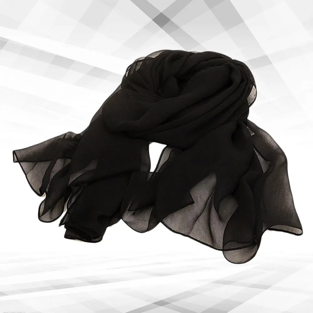 

Sunscreen Scarf Women Shawl Gauze Cape Solid Color Dancing Dual Scarves Polyester Summer Winter Party Beach Travel Gift