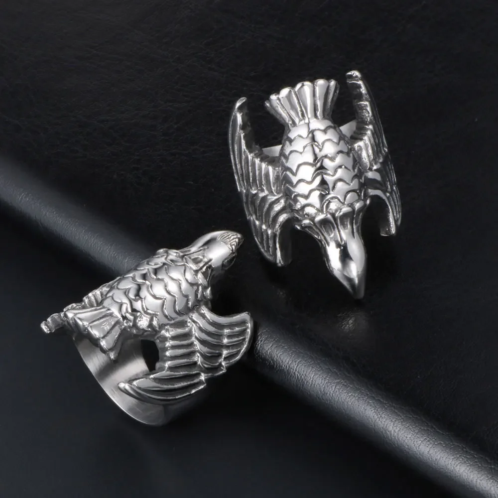 

Stainless Steel Index Finger Bird Ring Size 7-12, Personalized Fashion Retro Domineering Men's Ring