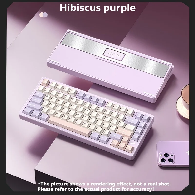 WAVE75 Mechanical Keyboard Customization Three mode Connection Aluminum Alloy Wireless RGB Silk Smooth Touch Gasket Structure