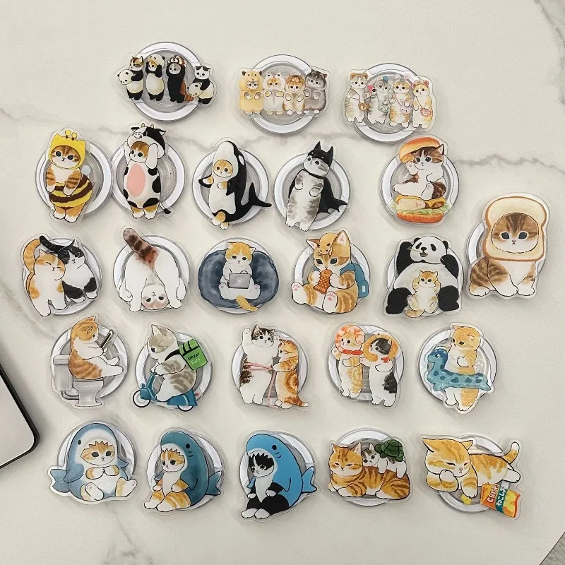 

Mofusand Magnetic Phone Case Holder Portable Retractable Animal Phone Stand Anti-Fall Lazy Bracket for Easy Viewing Daily Use