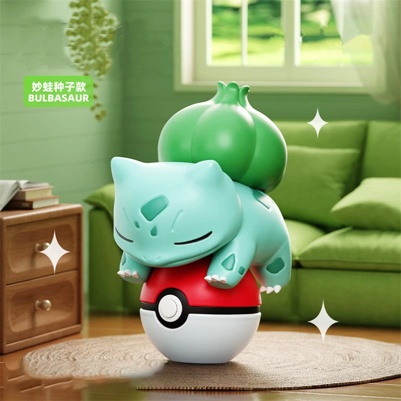 Authentieke Poké Mon Nachtlampje Pop Pikachu EEVEE CHARMANDER BULBASAUR PSYDUCK Handgemaakte Ornament Speelgoed Kinderen Kerstcadeau