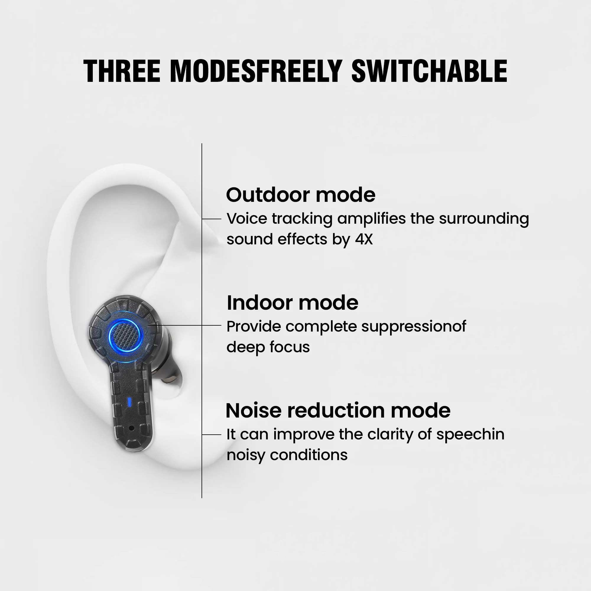 سماعة رأس تكتيكية ARM NEXT 27dB لحماية السمع للتصوير بلوتوث 5.3 غطاء للأذنين إلكتروني مع خاصية إلغاء الضوضاء النشطة #2