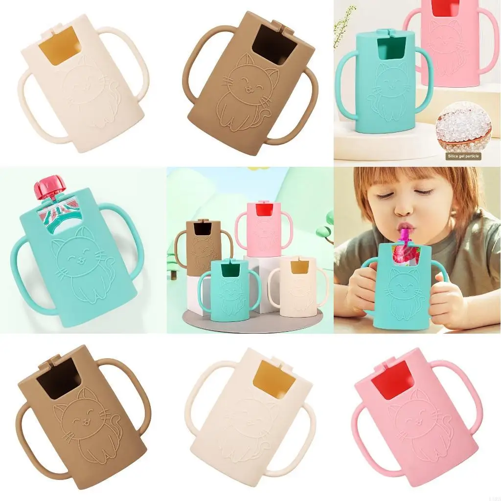 

Держатель для мешочка для пюре, держатель для чашки для кормления ребенка, чехол с ручкой, практичная коробка для молока, чашка