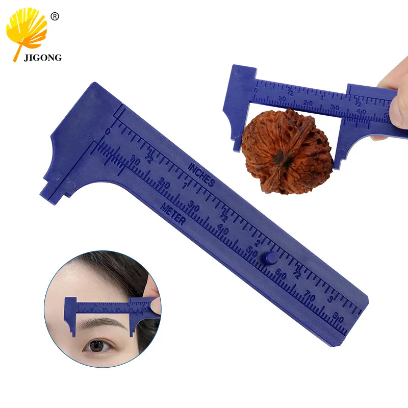 Embroidery eyebrow ruler mini caliper measurement eyebrow positioning vernier ruler student Wenwan and other mini plastic measur