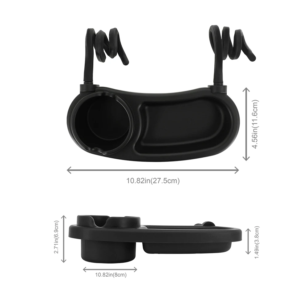 Stroller Snack Cup Holder Tray Silicone Grip Bumper Bar Universal Baby Toddler Stroller Accessories