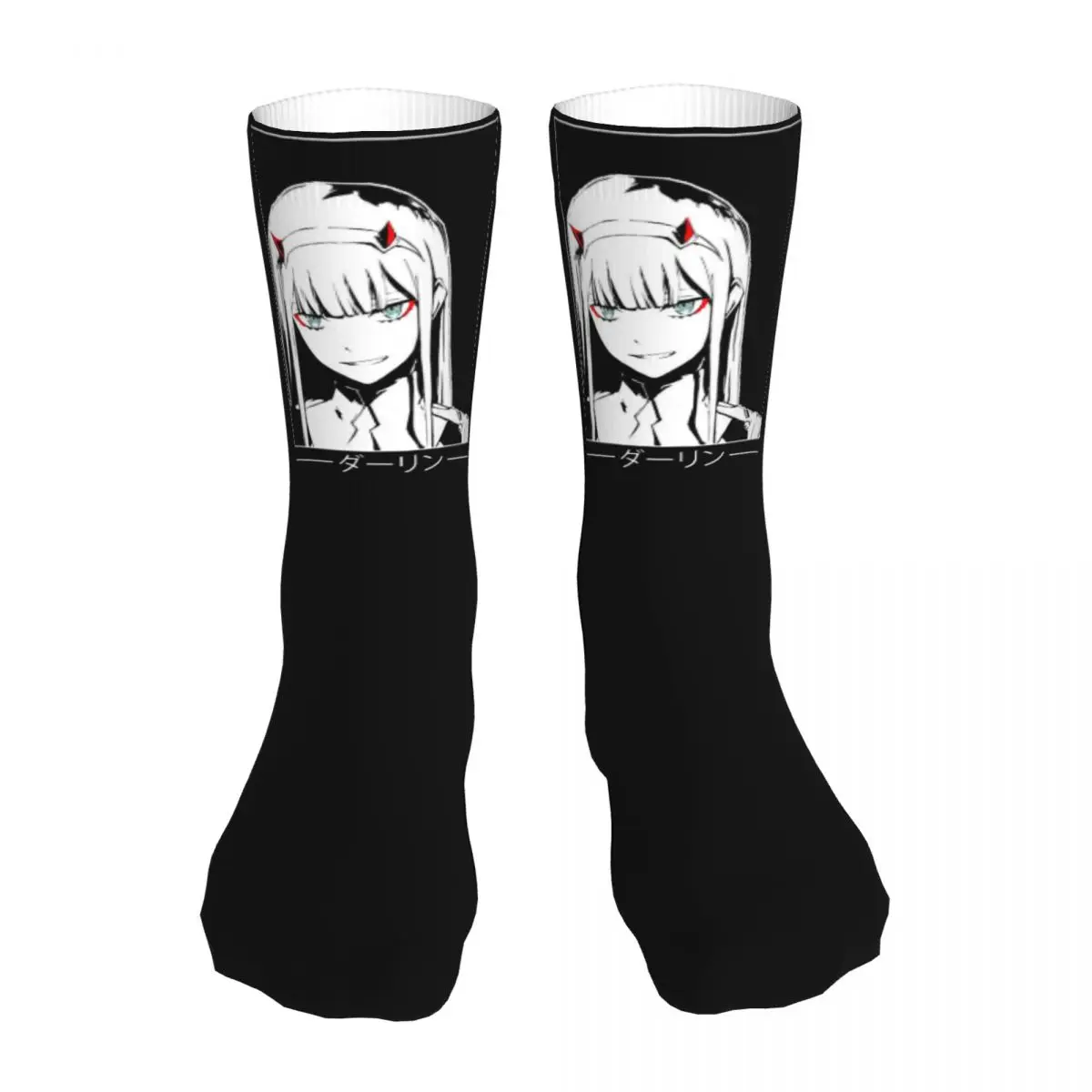 Funny Zero Two Darling In The Franxx Woman Socks 2022 Men Bike Socks
