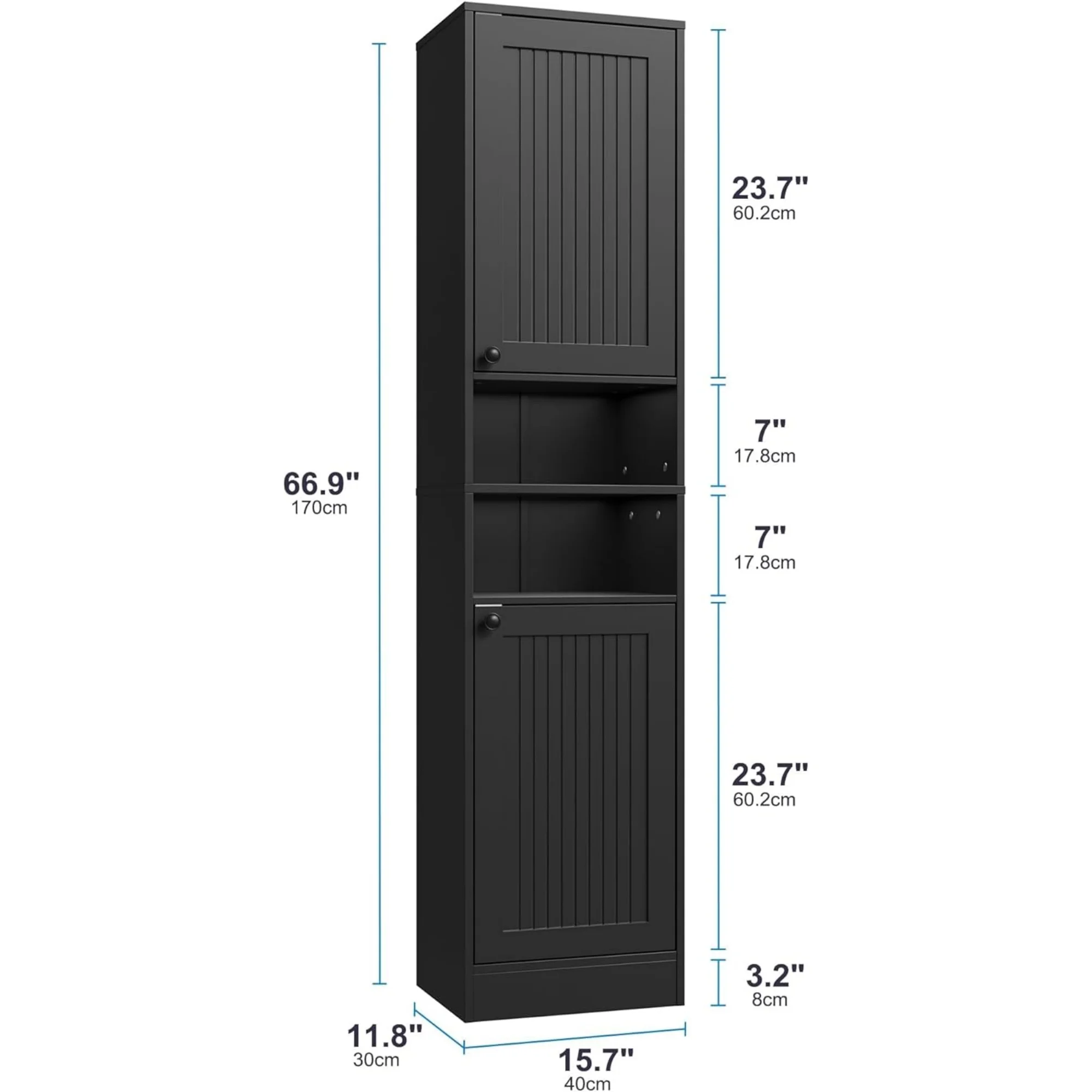 Tall Farmhouse Storage Cabinet 2