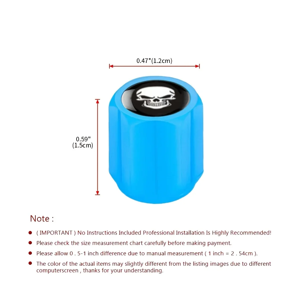 4 أغطية صمامات إطارات جمجمة فلورية جديدة، أغطية صمامات محور العجلة المضيئة العصرية مناسبة للسيارات #2
