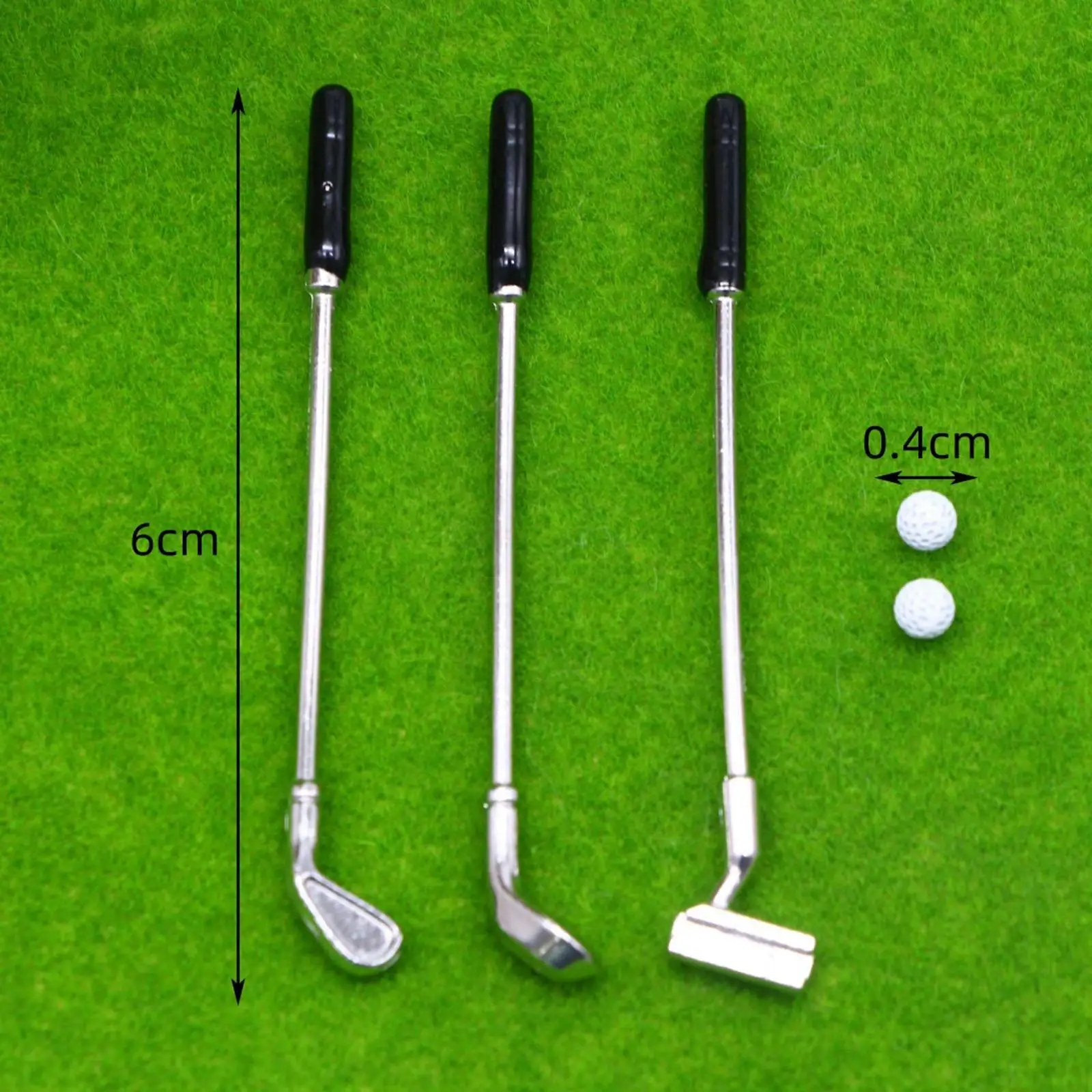 Modèle de club de golf miniature 1/12, accessoires de golf miniatures,