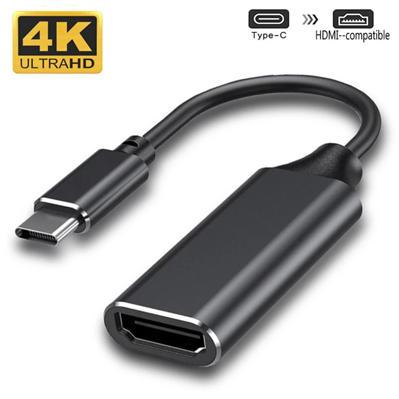 �y�Z�[�����zType C - HDMI�Ή��A�_�v�^�[�P�[�u�� USB C 4K USB 3.1 HDTV�ϊ��P�[�u�� �v���W�F�N�^�[�APC�AMacBook Pro�A���b�v�g�b�v�A�^�u���b�g�AHuawei�p