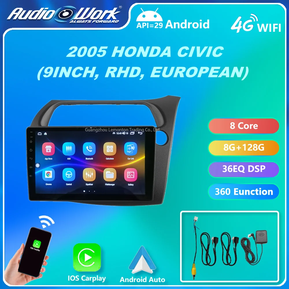 

For HONDA CIVIC 2006-2011 Radio Headunit Device Double 2 Din Octa-Core Quad Android Car Stereo GPS Navigation Carplay $51.89 - $