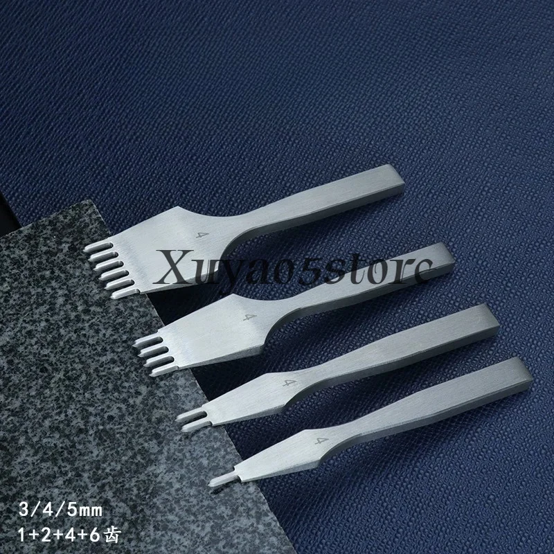 White steel rhombus chop, high hardness, handmade leather DIY punching edge chop, sharp punch, spacing 3/4/5 mm