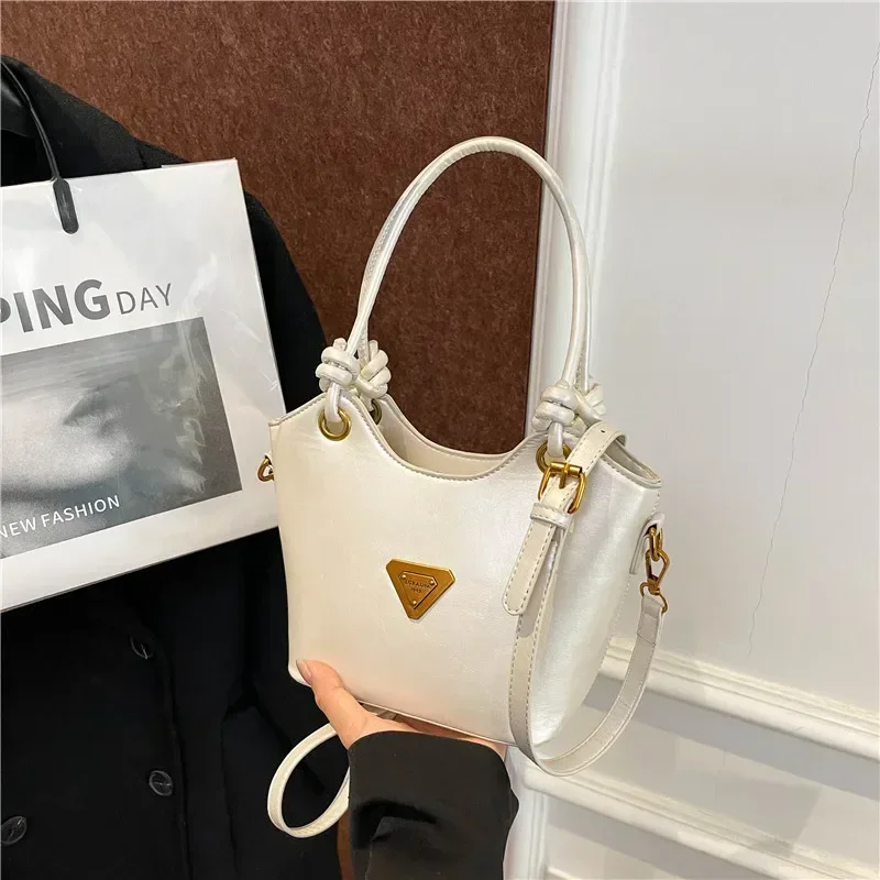 اتجاه ربيع 2025! حقيبة دلو من جلد البولي يوريثان القديم - حزام كروس/مقبض علوي قابل للتعديل، تصميم أنيق وبسيط، خفيف الوزن #2