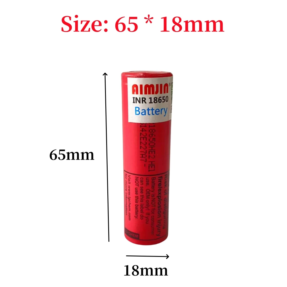 100% Original 18650 HE2 3.6V Battery 2500mAh 20A Rechargeable Battery HE2 18650 Battery Power Tools+charger