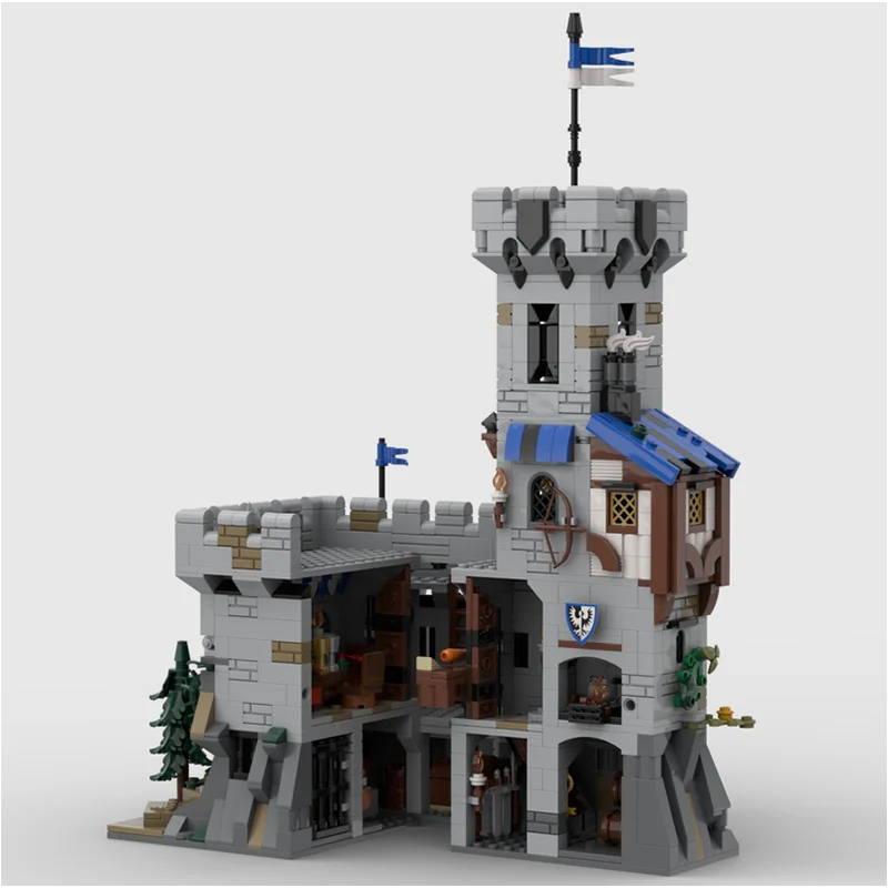 1637 elementów Moc średniowieczna architektura zamek katarski model DIY montaż klocki zabawki prezent urodzinowy dla dzieci