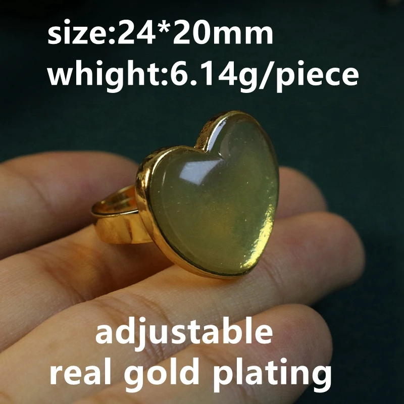 Elegant Red Blue Green Champagne Heart Shaped Resin Ring Simple Stylish Adjustable For Women