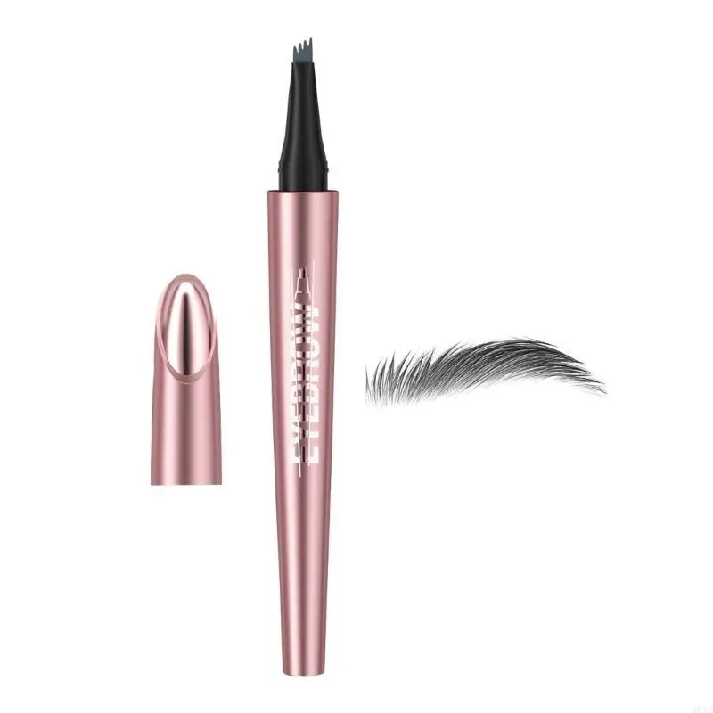 Crayon à sourcils imperméable durable stylo à sourcil liquide du stylo à sourcil avec 4 micro-fourchette pour recherche