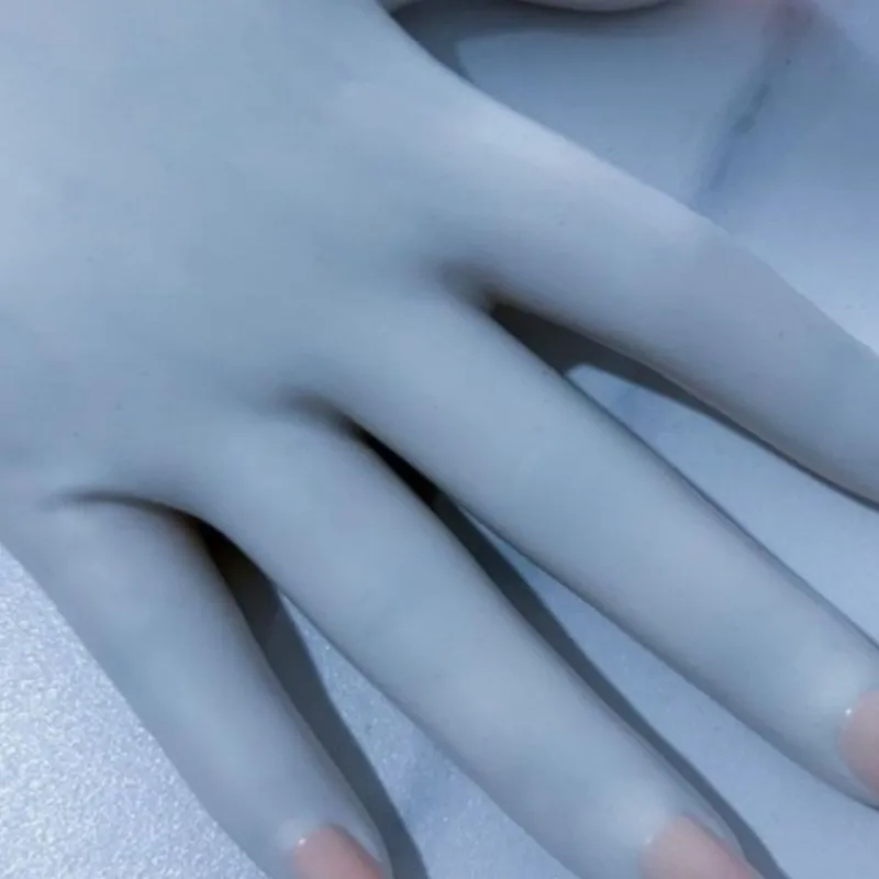Sexy Molding High Elasticity Medium Long Gloves With Nail Couple Cosplay Kigurumi Party Accessories One-Piece Latex Gloves Nail