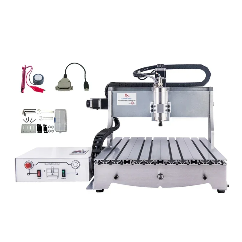 Aluminum CNC Router 6040 3-4 Axis 0.8K-2.2 KW USB LPT 2 in 1 Z-Axis Height 60-120mm Metal Engraving Wood Milling Cutting Machine