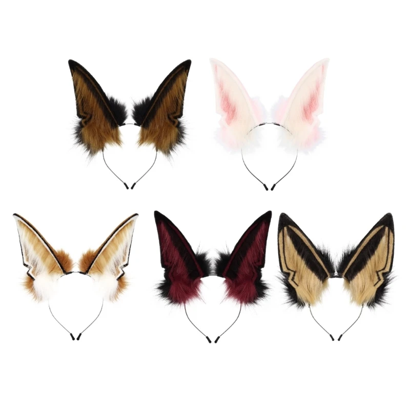 

E15F Lovely Plush Animal Ear Headpiece Lightweight Hair Decoration For Cosplay Event
