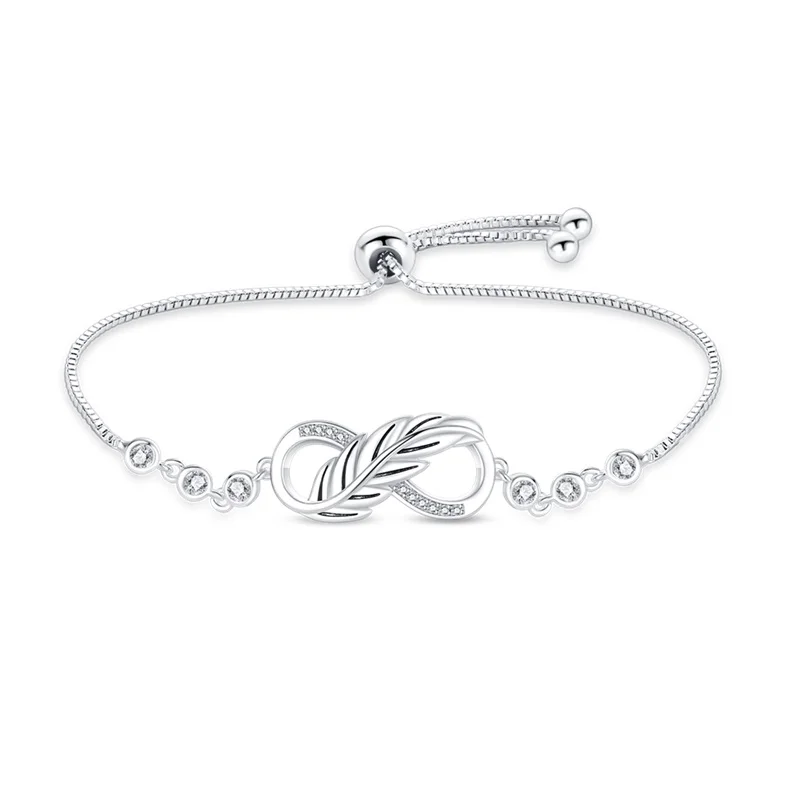 Armband Original 925 Silber Glückssymbol Zirkon Armband Luxusschmuck für Frau Romantischer Valentinstag Schmuck Geschenke