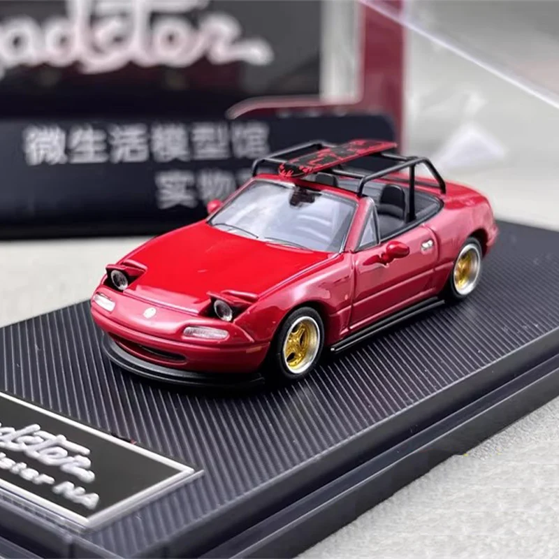 

Коллекционная модель автомобиля MX5 Camping Edition из литого сплава в масштабе 1:64, статическая, для демонстрации, подарок, сувенир, украшение