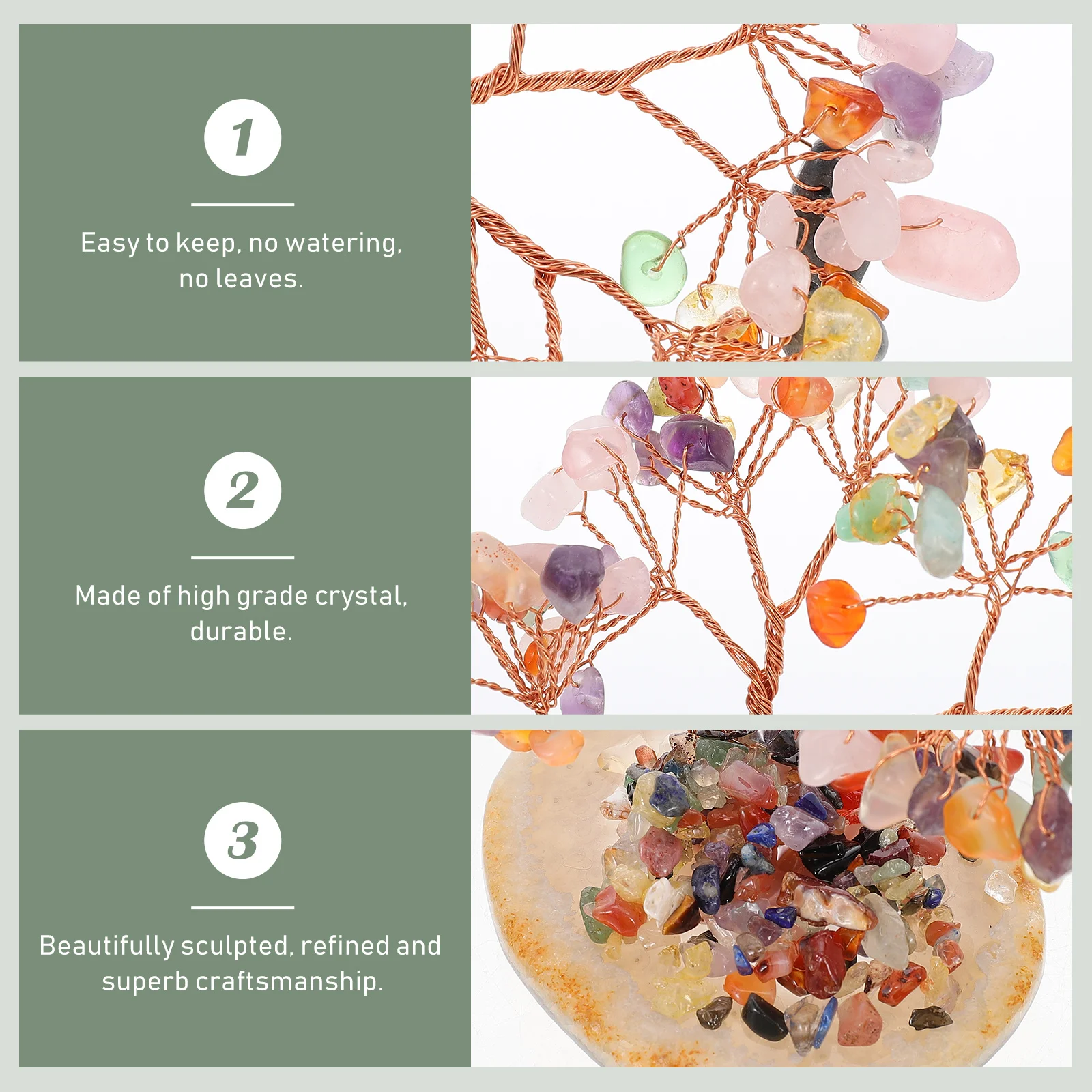 

Crystal Welcoming Decor Fine Craftsmanship Desktop Adornment Photography Props Micro Landscape Decoration Perfect Gift Friends