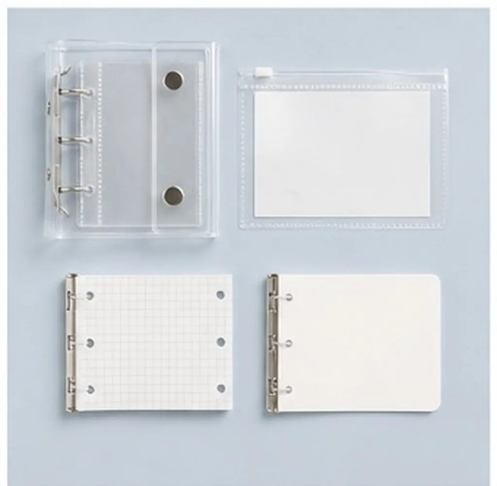 1 set Binder Cover Folder Loose Leaf Halloween Christmas New Year Binder Cover Protector Clear Card Sleeves Binder For Cards