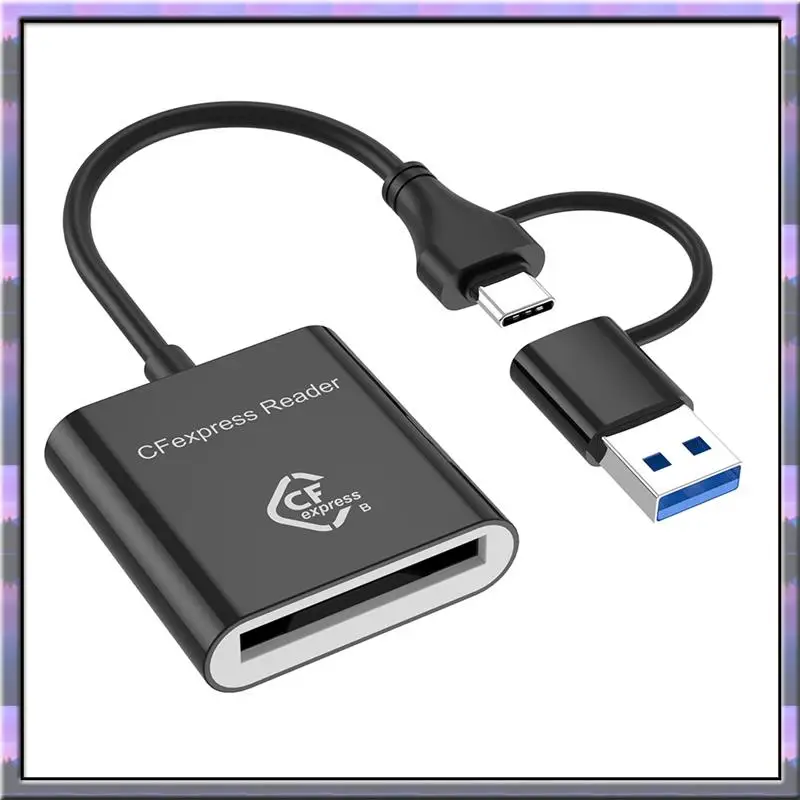 رائجة البيع 10Gbps Cfexpress نوع B قارئ بطاقات الكاتب USB3.2 Gen2 USB-C قارئ بطاقات Cfe لنظام أندرويد Win XP/Vista/7/8/8.1/10/11 OS