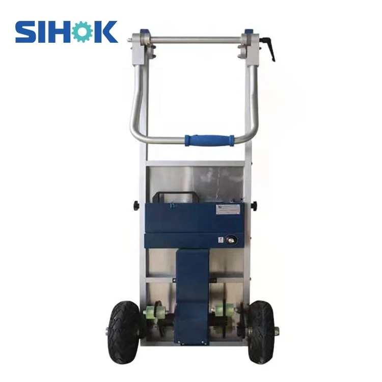 China Folding Transport Goods Battery Operated Trolleys Stainless Steel Trolley Heavy  Electric Stair Climbing Hand Trolley