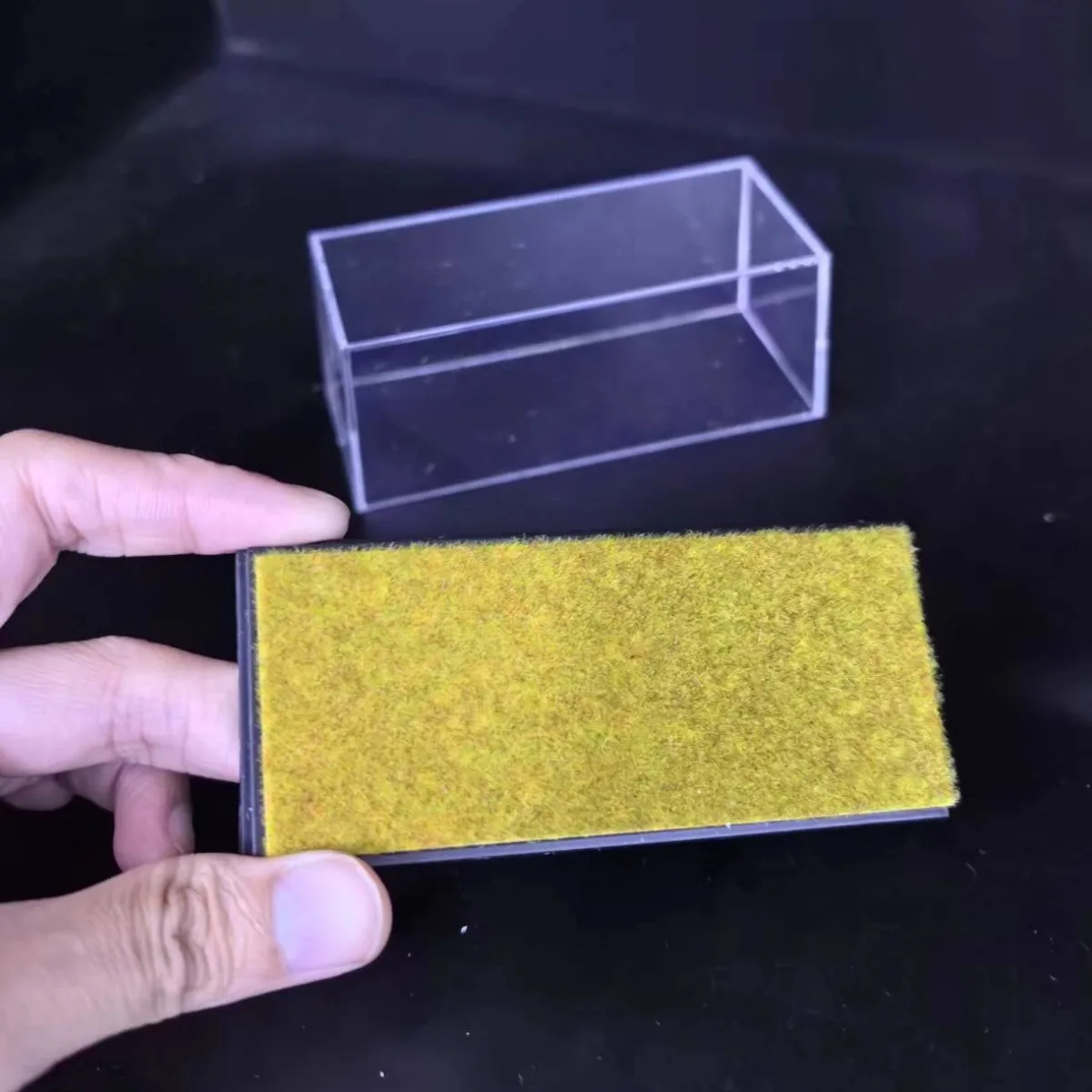 Caixa de exibição acrílica 4.1 "x 1.8" para escala 1:64 1:87 modelo de carro caixa de armazenamento figura colecionável em miniatura diy construção diorama