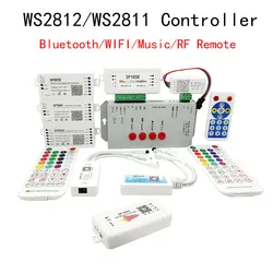 Bluetooth e WiFi Música Pixel Phone App Controller, WS2811, WS2812, WS2812B, WS2815, SK6812, RGBW, DC5V-24V, SP611E, SP107E