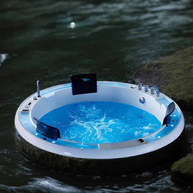 Round Embedded Jacuzzi Surfing Tub Villa B & B Hotel SPA Soaking Pool Specialty Bath