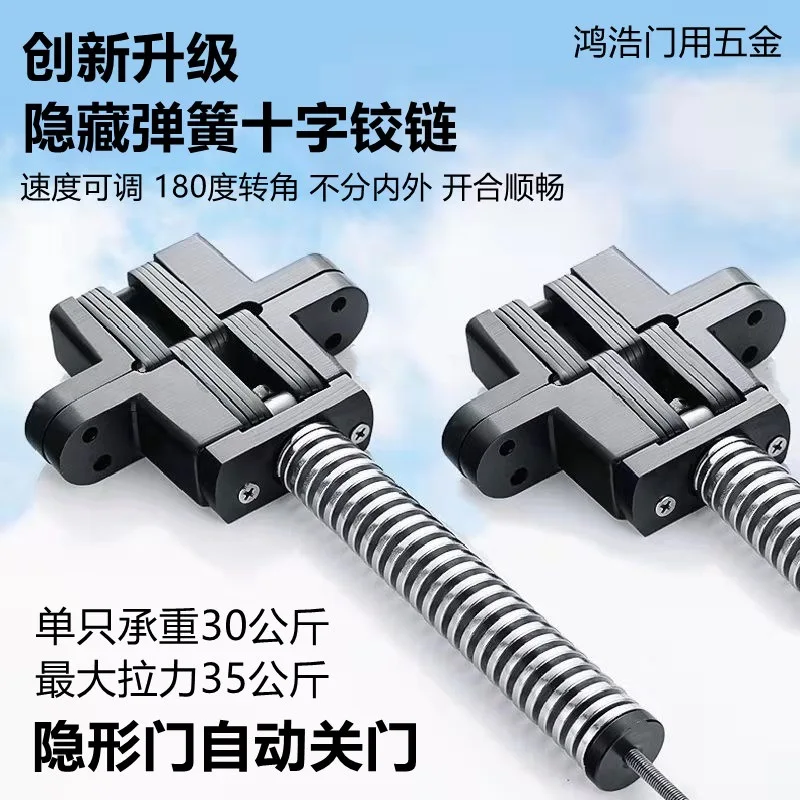 Hydraulic Buffer Cross Hinge Invisible Door Automatic Rebound Hinge Door Closer Concealed Concealed Wood Door Spring