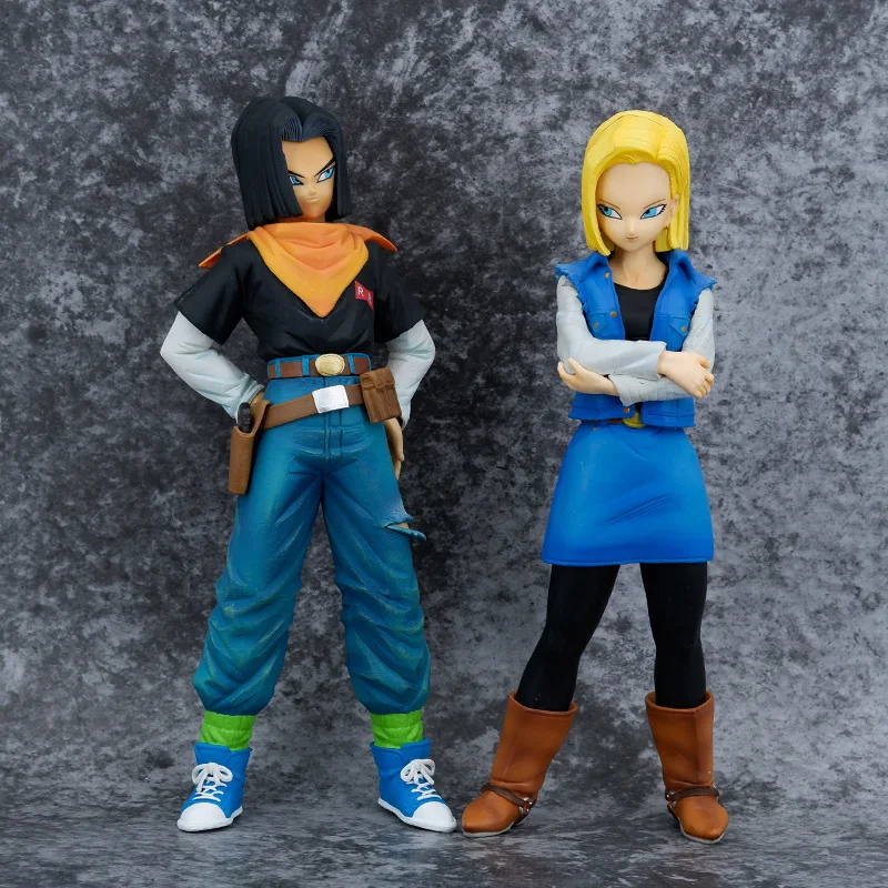 22cm Dragon Ball Z Anime Figure Android 17 18 Action Figures Cartoon Collection Model Toys For Children Christmas Gifts