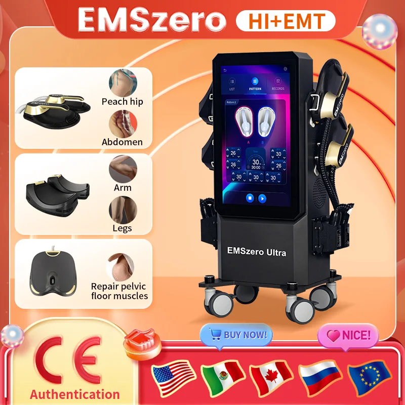 2025 New EMS zero Ultra RF 6500W Hi-emt Ems Body Muscle Sculpt Machine Build Muscle Stimulate Machine Pelvic Pads Available