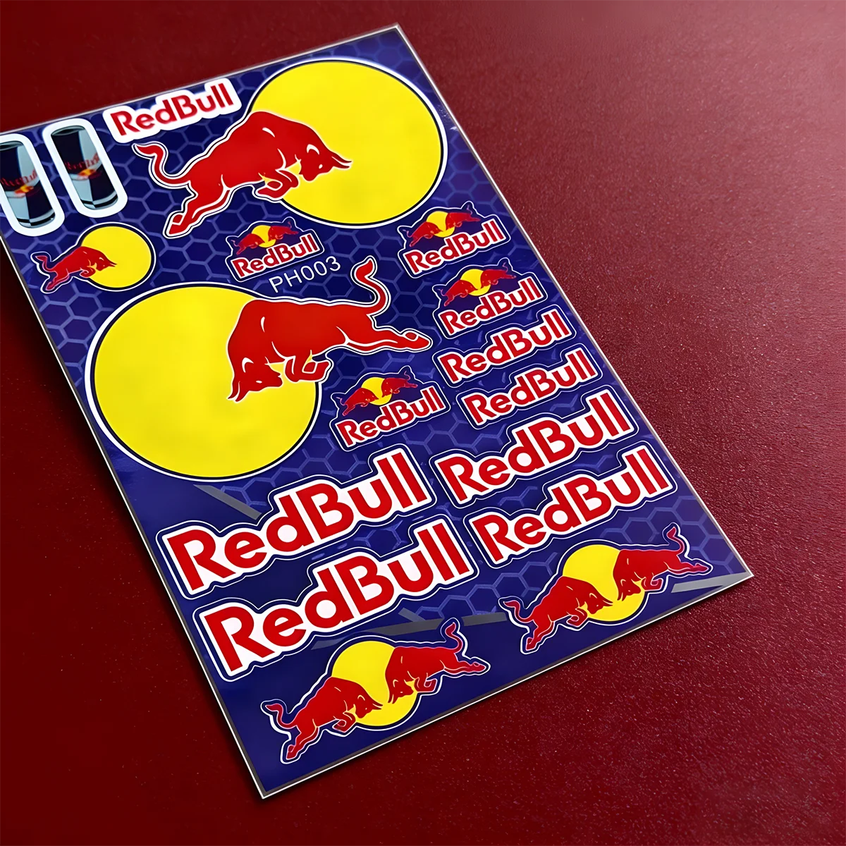 

Red Bull Universal Motorcycle Stickers Reflective Waterproof for Yamaha Kawasaki KTM BMW Helmet Fuel Tank Body Fender