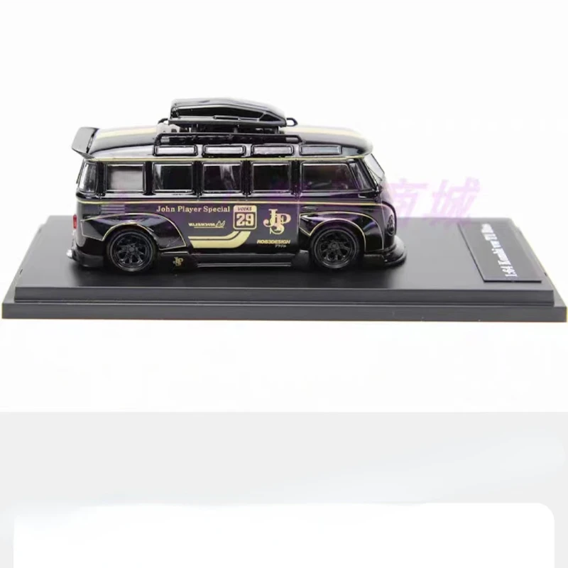 1/64 Scale Alloy Diecasts Toy Car Models Metal Vehicles Classical Buses Collectable Toys for Children for Volkswagen VW T1 Bus