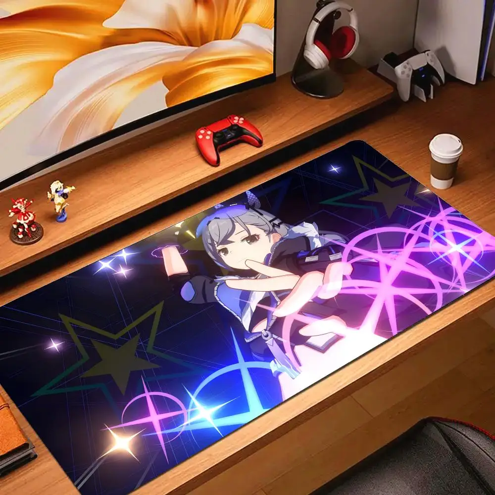 Honkai Star R-rail Silver Wolf Mouse Pad Mousepad Large Gaming Mouse Pad LockEdge Thickened Computer Keyboard Table Desk Mat