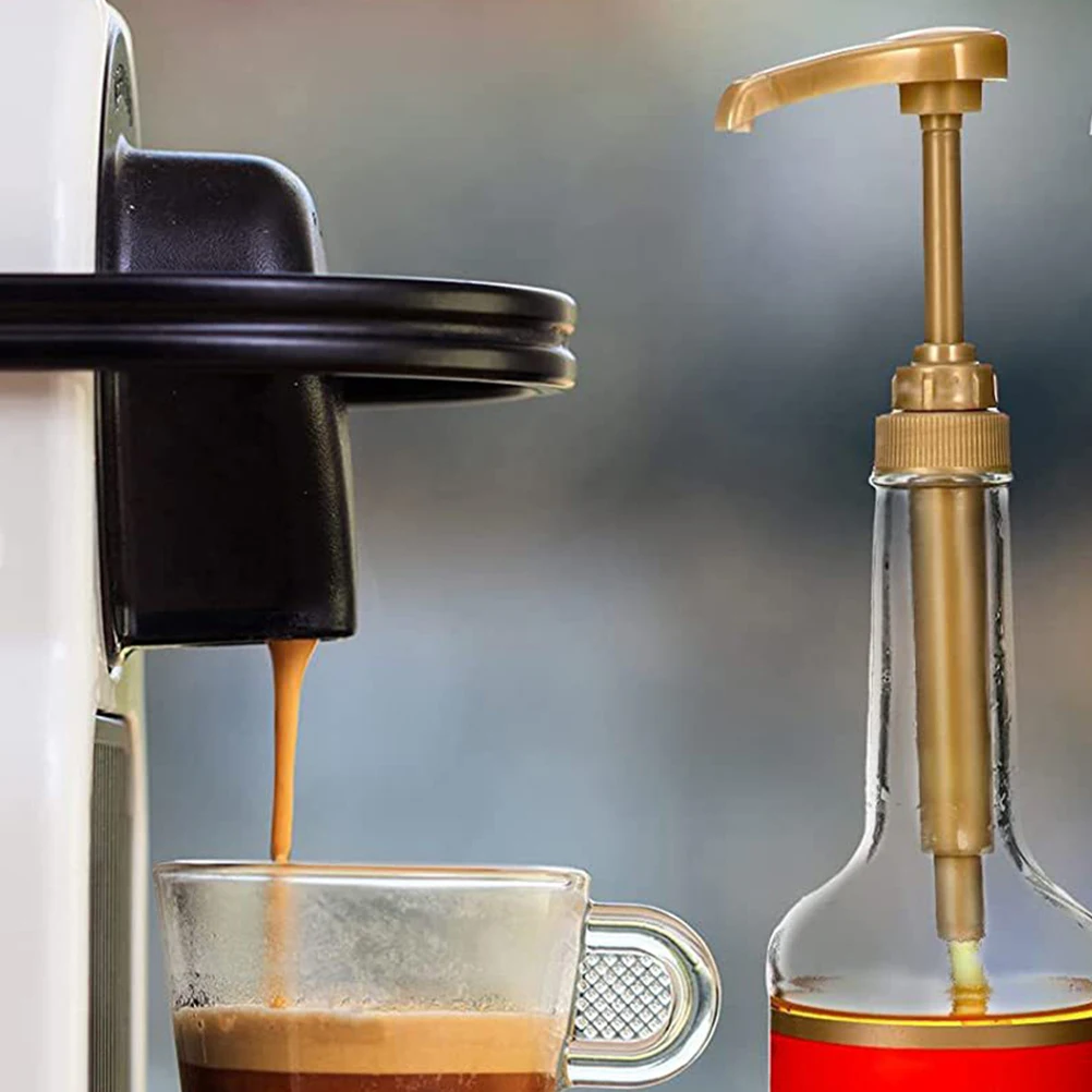 

6pcs Dispenser Coffee Syrup Plastic Replacement Pump For Syrup Bottles Durable Easy To Use Long Tube Kitchen Bar Countertop Pump